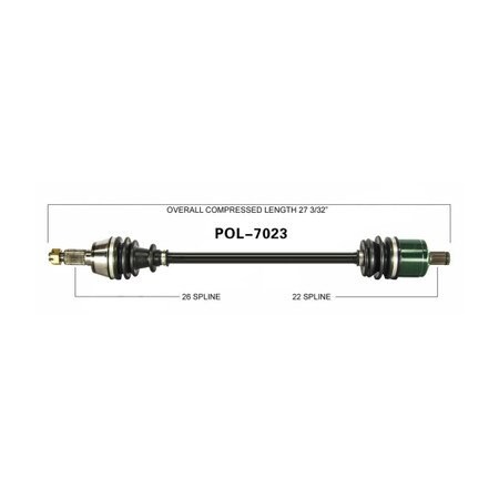 Wide Open OE Replacement CV Axle for POL FRONT RANGER 570/RZR 800/900/10 POL-7023